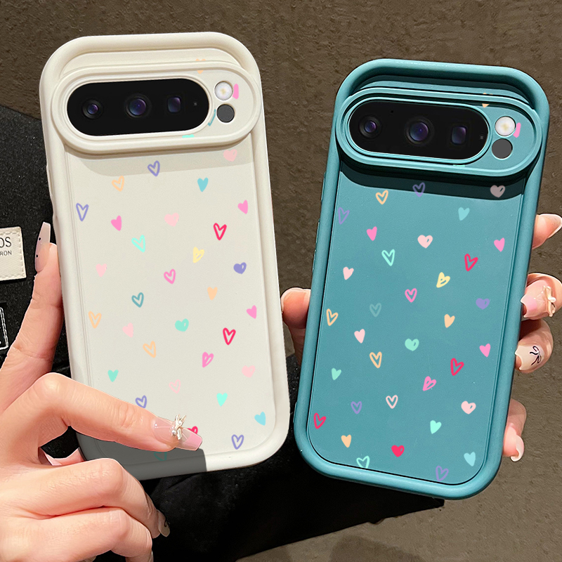 Bunte kleine Herzen weiche Hül – Google Pixel 9 Bewertung und Preis